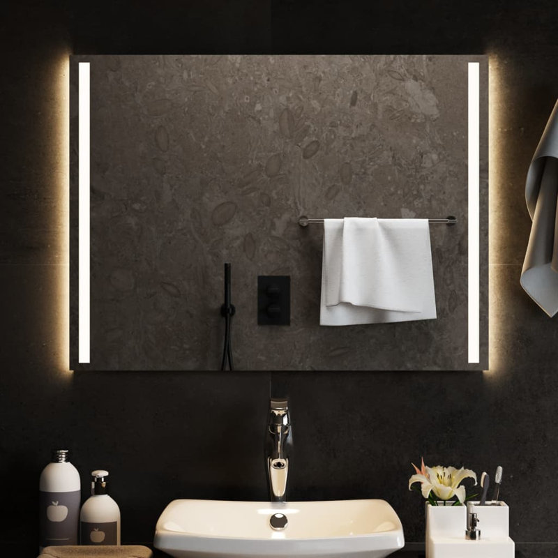 Kareny Flat Wall Mirror, 60 cm H x 80 cm W