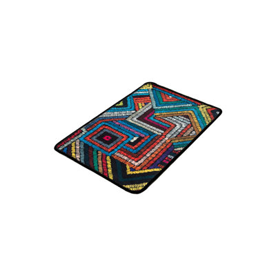 Non-Slip Bathmat, 100% Polyester, 15.8 x 23.6 inches | Antiallergic, Dust & Stain Repellent, 20.5 oz/sq yd | Machine Washable, Easy Care | Ideal for Bathrooms, Elegant & Functional Design