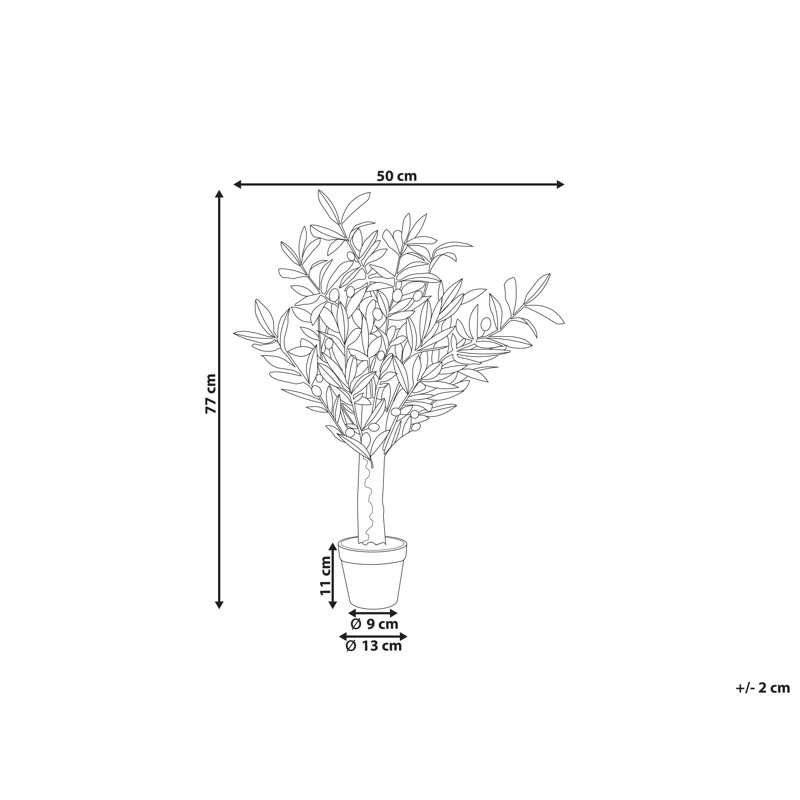 77cm Faux Olive Tree Tree in Pot