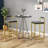 Set Of 2 Bar Stools With Backrest & Footrest Counter Height Velvet Upholstered Dining Chairs For Kitchen Island  (No Including  Table)-1852407903-1852407889