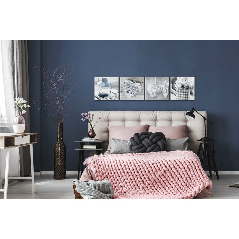 Leinwand Shabby - 4 Piece Wrapped Canvas Panoramic Print