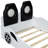 White Twin Size Race Car Platform Bed With Led Glow And Supportive Back - Practical Bedroom Centerpiece Led-Equipped Cozy Upholstered , Wood Safe Beautiful-926014486