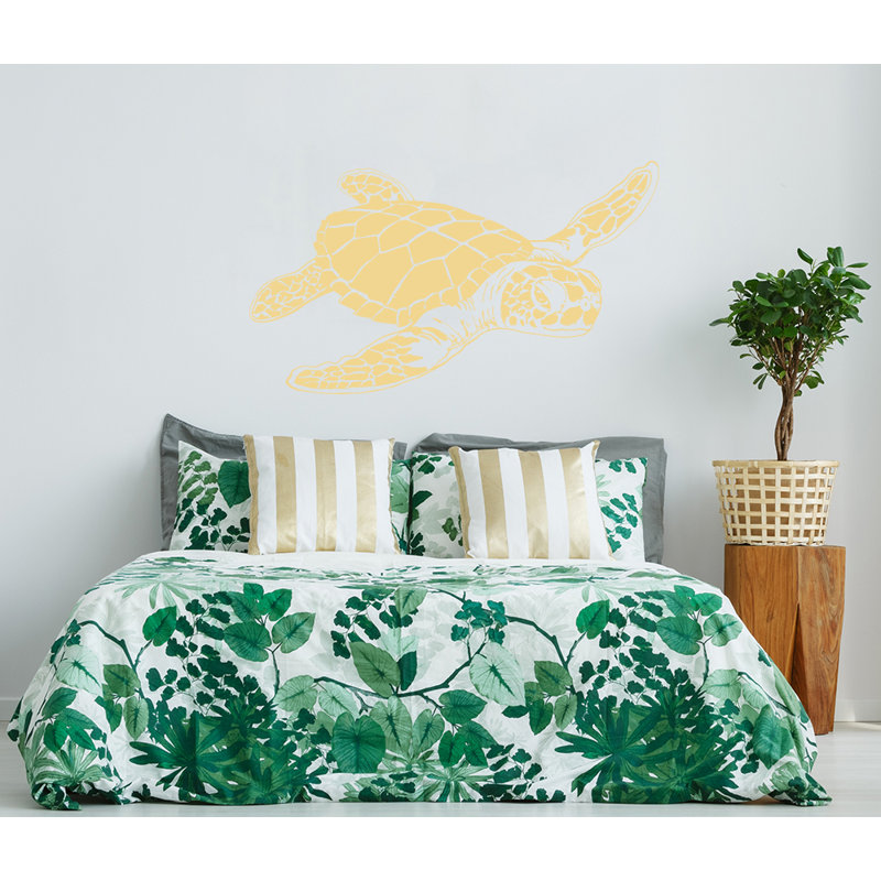 Décalcomanie murale tortue de mer, Crème