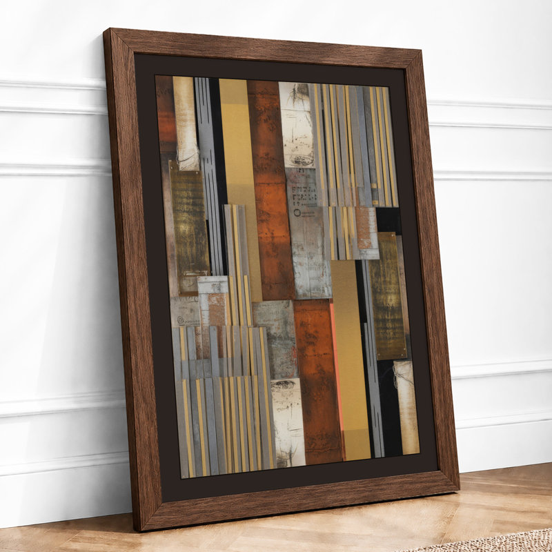 Layered Structures Industrial - Framed Print, A1 - 84.1 x 59.4 cm, Walnut