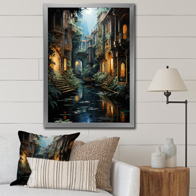 Impression sur toile «Beige Canal»