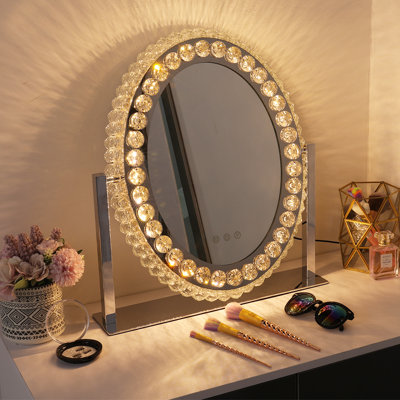 Preas Glass Round Floor Mirror