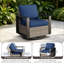 Chaise longue à bascule rotative en osier Jerimya (ensemble de 2)-2111050782