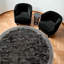 Tapis noir rond de style toscan noir fait à la main-1512202913