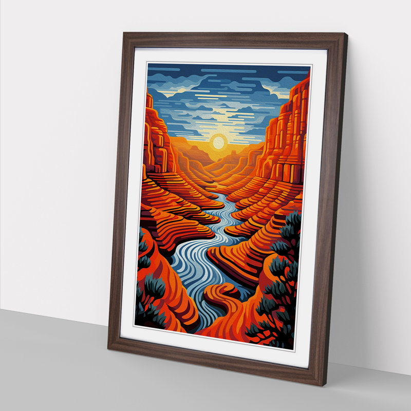 Grand Canyon Op Art - Framed Print