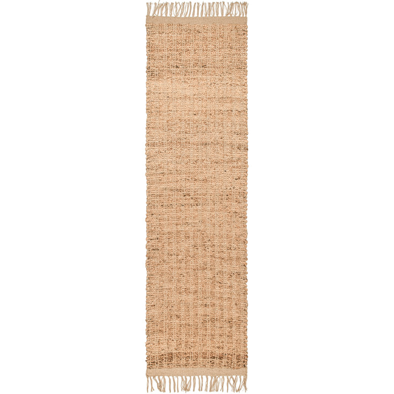  Tapis à pampilles en jute Pampas, Tapis de couloir 2 pi x 8 pi