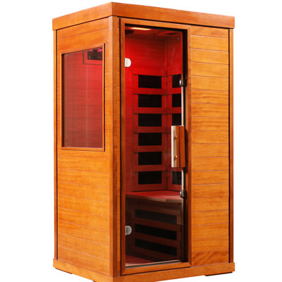 Pièce sèche à infrarouge lointain, avec système audio, lecture à DEL, modes d'éclairage à 7 couleurs, 6 panneaux chauffants en fibre de carbone, prise standard américaine, température de 15 à 65 ° C, intérieur à commande tactile