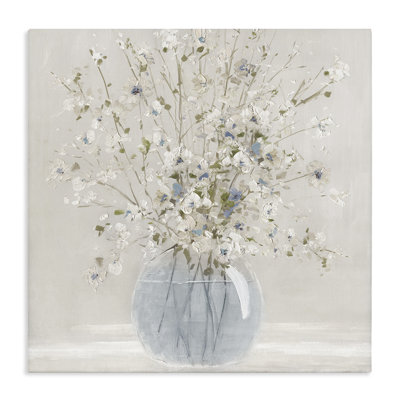 Subtle Glass Vase Bouquet Canvas, design by Carol Robinson