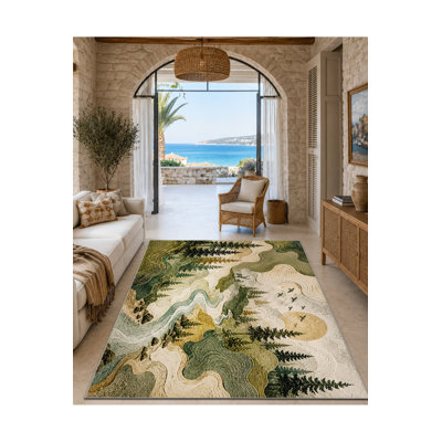 Tapis tissé à la crème Mosso