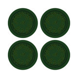 Christmas Berries Vegan Leather Round Pebble Placemat
