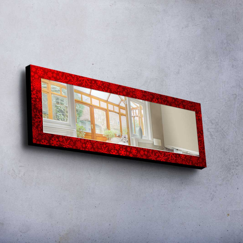Élégant miroir décoratif avec cadre 100% bois de pin, 15,7 po x 47,2 po | Miroir en verre véritable (épaisseur: 0,2 pouce) | Peinture sur tissu élégante | Idéal pour le salon, la chambre à coucher et le vestibule