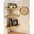 Set of 3 Solid Pine Corner Floating Shelves with Cable Holes & Raised Backs, 3 Tier Wall-Mounted Display Shelf for Living Room