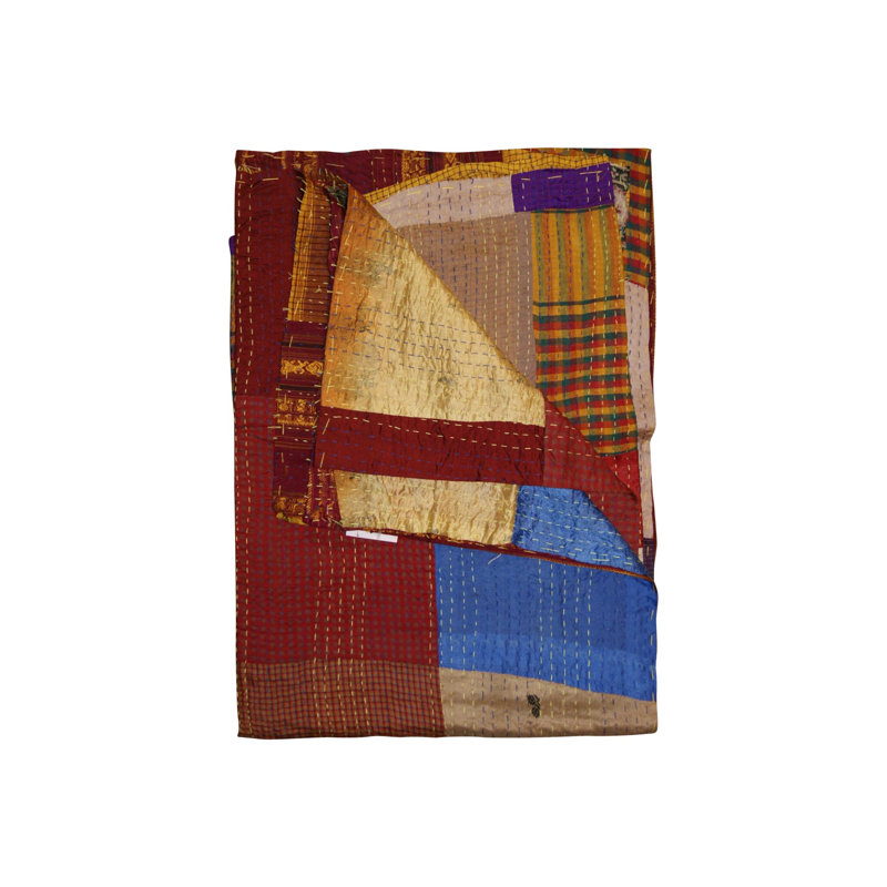 Couverture en soie Eclectic Kantha