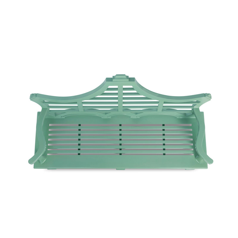 Bay Lake Garden Bench, Jet Black, Palm Island Green