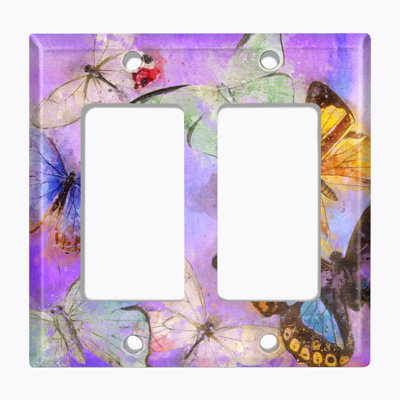 Patterned 2 - Gang Rocker Standard Wall Plate