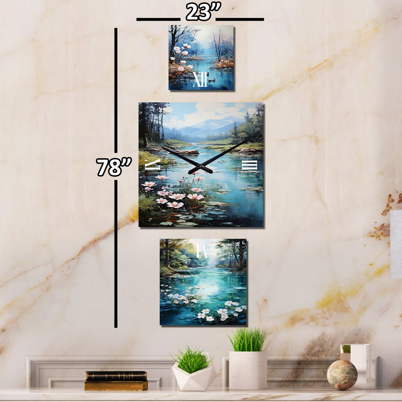 Grande horloge verticale Eshawn - Lakes & Rivers