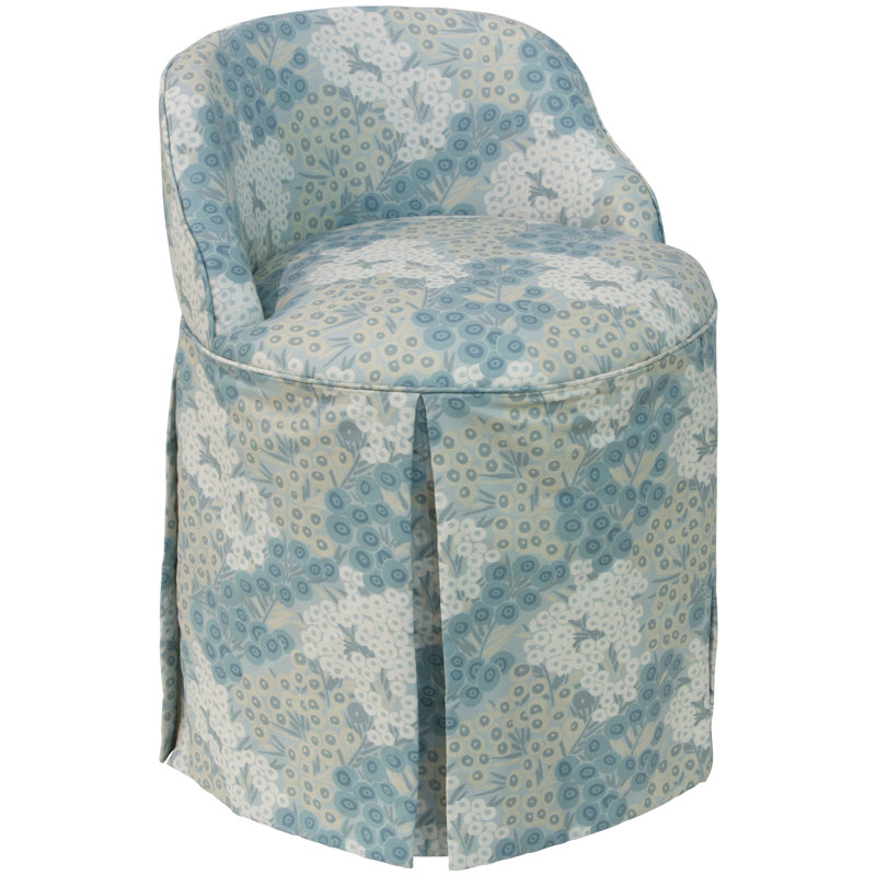 Aariyona Upholstered Side Chair, Loiret Blue Cotton Blend