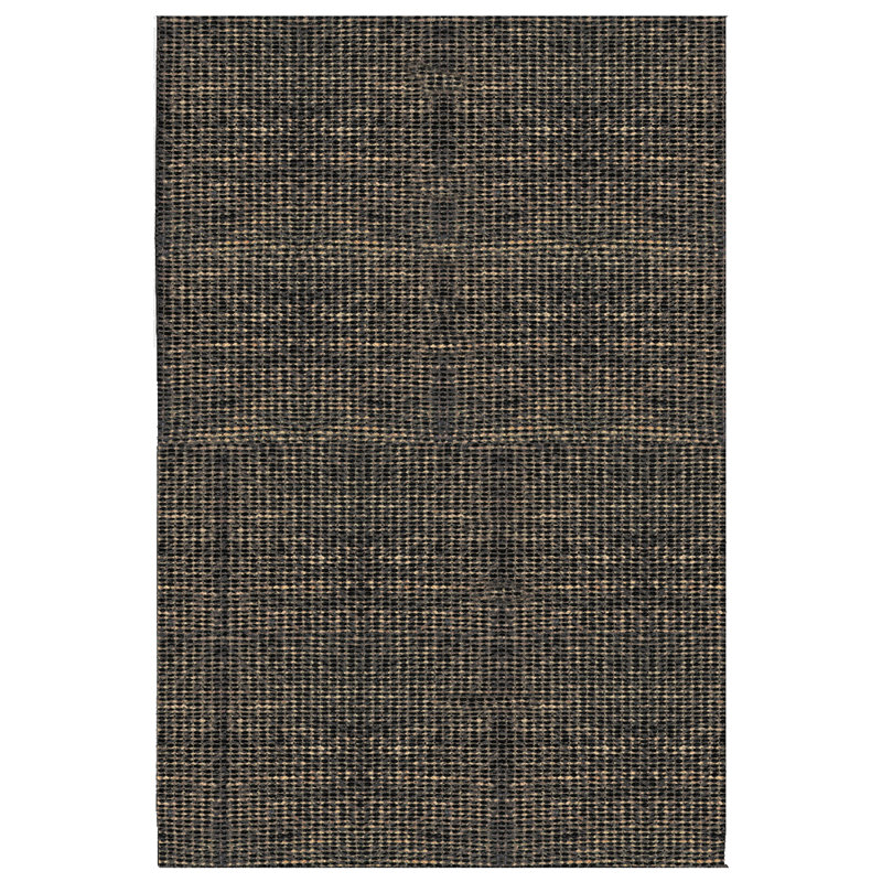Gemini Geometric Area Rug in Black/Tan, Rectangle 6'7" x 9'8"