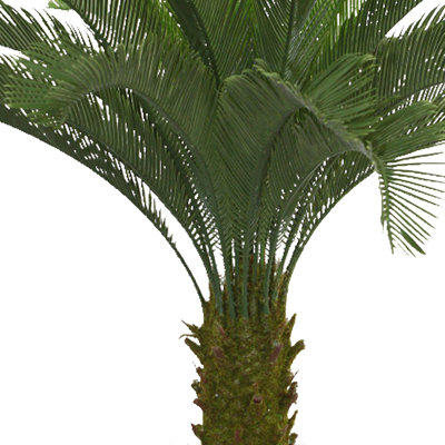 55.75'' Artificial Palm Tree In A White Fishbowl Planter