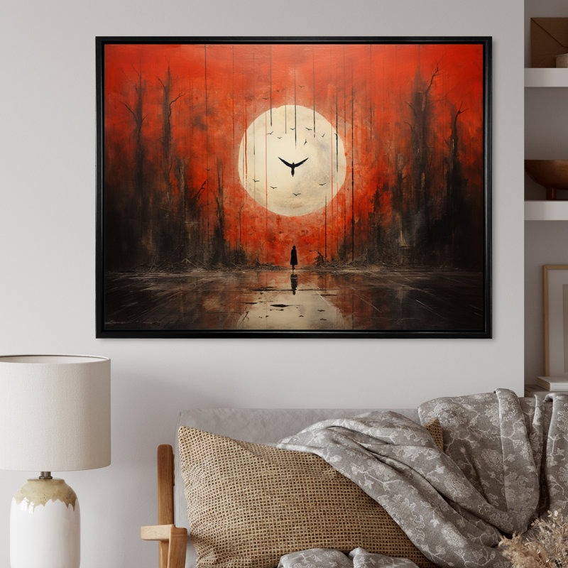 «Coral Black Mexico Art the Fall VI», reproduction sur toile, H 30 po x l 40 po x P 1,5 po, Cadre flottant noir