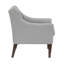 Élégante chaise d'appoint de salon grise, tissu de revêtement à boutons, structure en contreplaqué, coussins de siège en mousse haute, housse réversible et détachable, chaise contemporaine pour pieds en bois d'hévéa brun-628175150