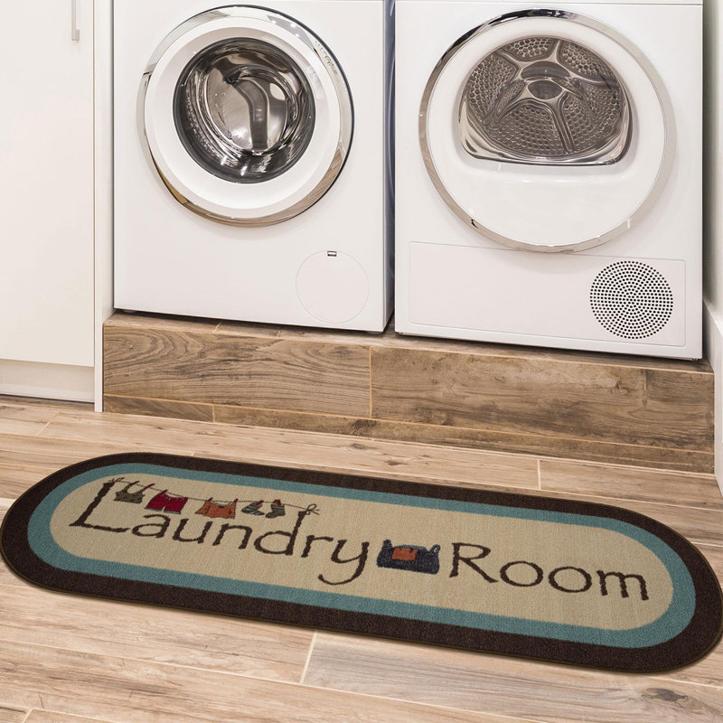 Non-Slip Rubberback Laundry Room Runner Rug