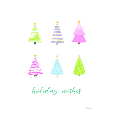 Ganpat " Holiday Wishes Pastel Christmas Trees "