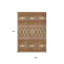 Tapis intérieur / extérieur lavable 9 pi x 12 pi blé et taupe de style sud-ouest orange 9 pi x 12 pi