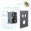 Douche murale carrée noire matte à double fonction de 12 pouces avec - valve équilibrée, tête de pluie ultra-mince, pivot à 360 ° et solution de nettoyage simple, conception polyvalente