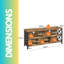 Aleeana TV Stand for TVs up to 65" Rustic Industrial Media Centre Storage Shelves Living Room