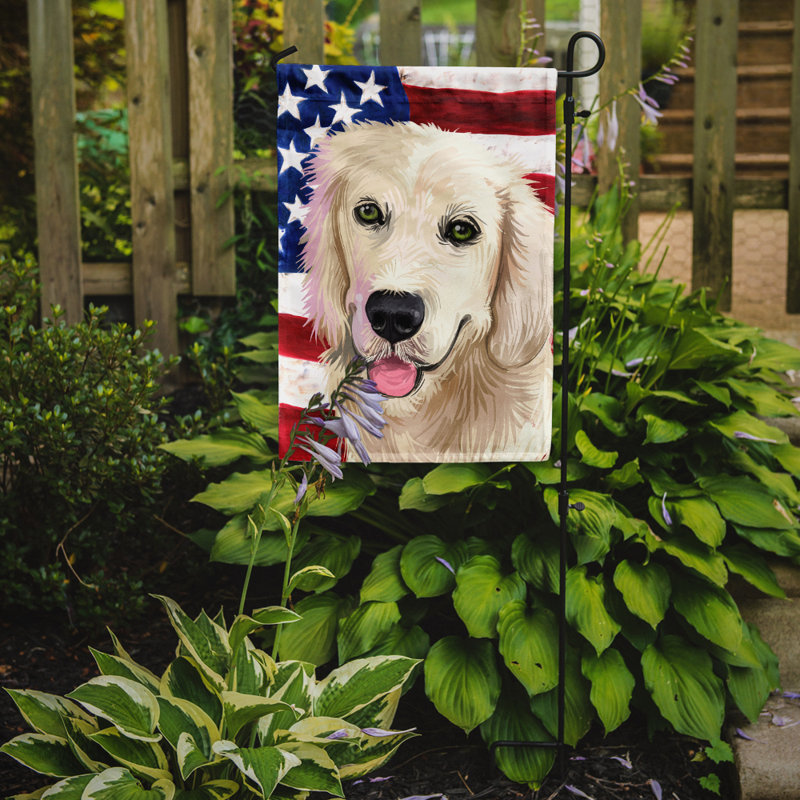 Polyester à 2 côtés 15 x 11 po drapeau de jardin, Golden retriever