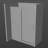 Semi-Frame Single Sliding Shower Door,Stainless Steel ,Thick Tempered Clear Glass-112539523
