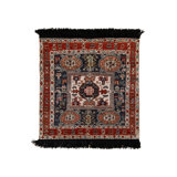 Rug & Kilim’S Tribal Square Rug In Red And Blue Geometric Pattern