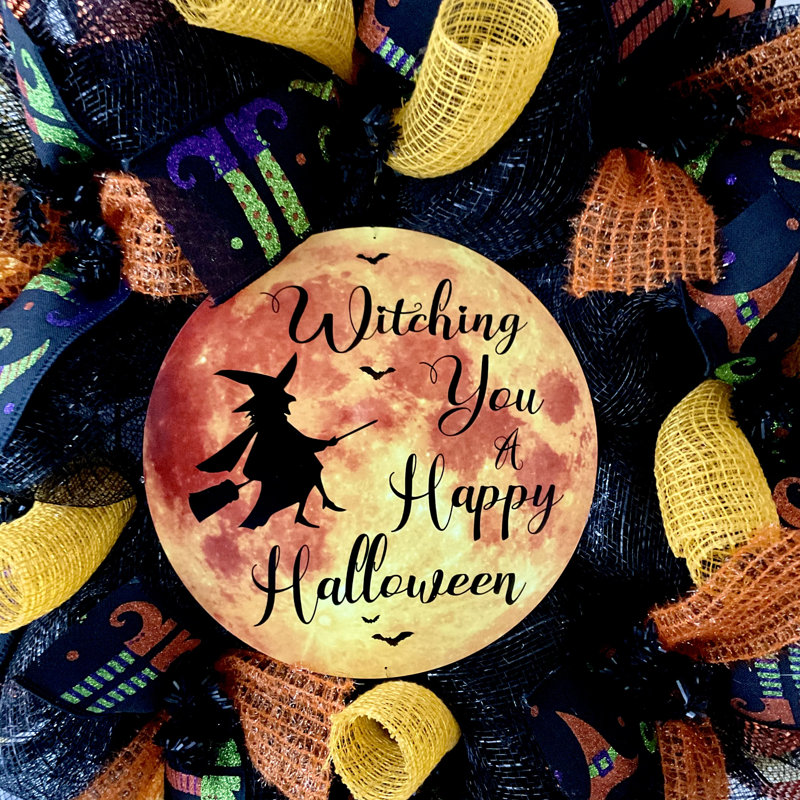 Couronne d'Halloween «Witching You A Happy Halloween»