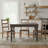Durante 48'' Solid Wood Square Turned Leg Dining Table, Coffee Brown-1689242689