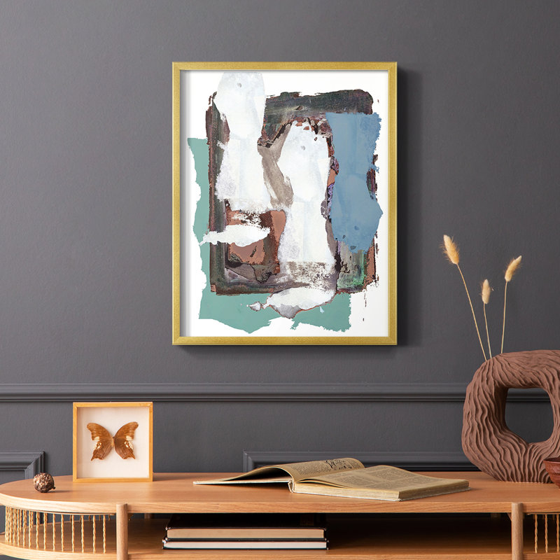 «Brights Soft Wash I», reproduction encadrée - bois massif, Or, H 14 po x l 11 po