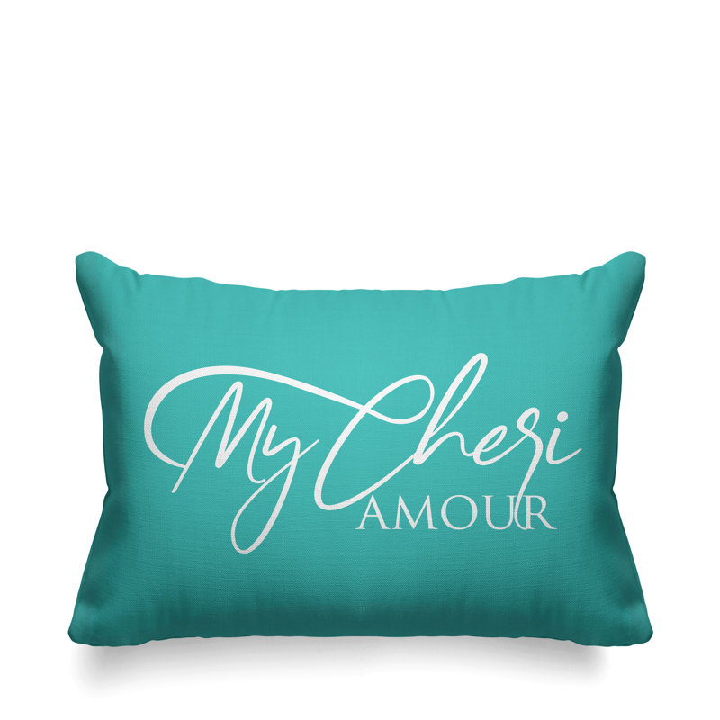 Housse et insert de coussin rectangulaire Aspire Cheri Amour, Menthe