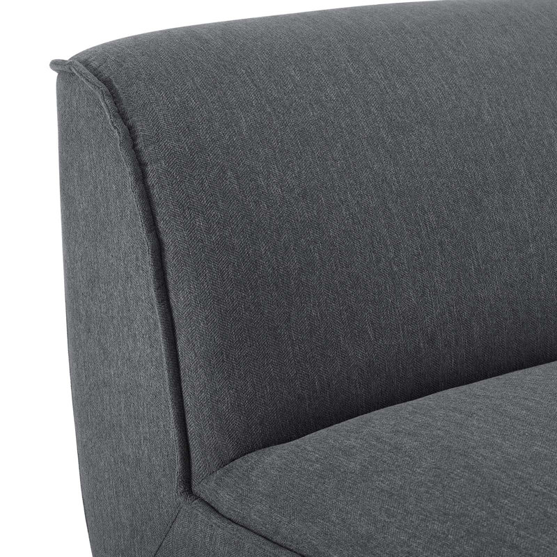 Modway Comprise Armless Chair, Charcoal Polyester