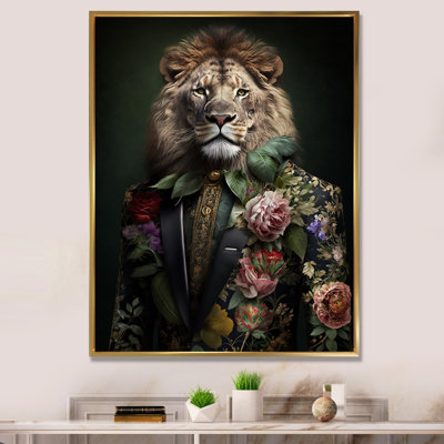 " Glamorous Fashion Lion With Flower Suit I "