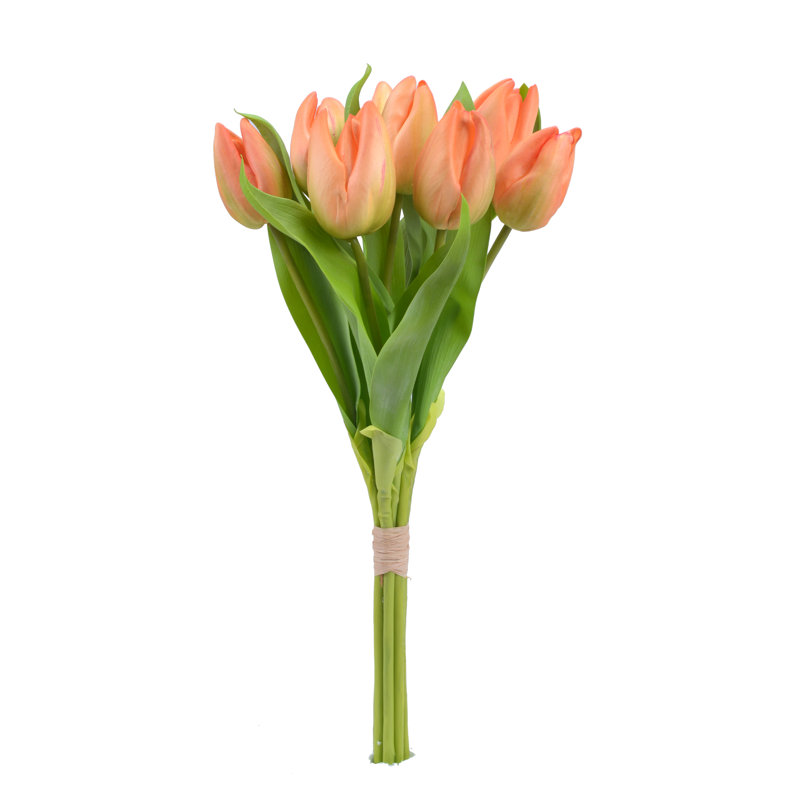 TULIP BUNCH 8 STEMS SET OF 6, Orange