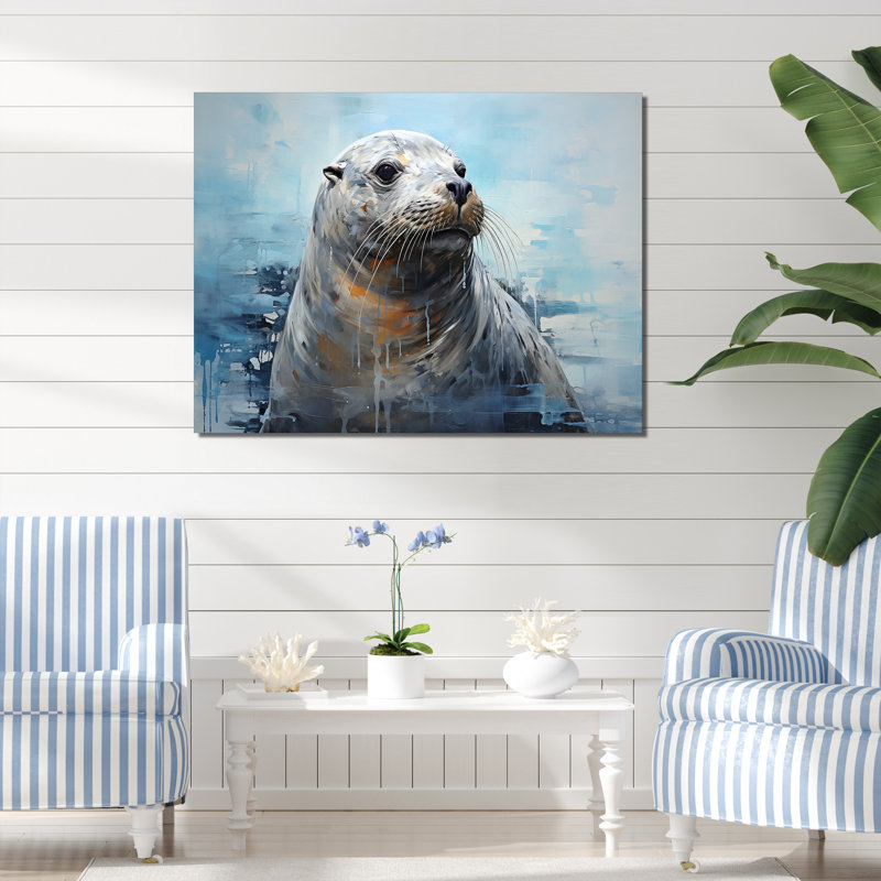 Magnifique otarie II, Toile tendue, 34" H x 44" W