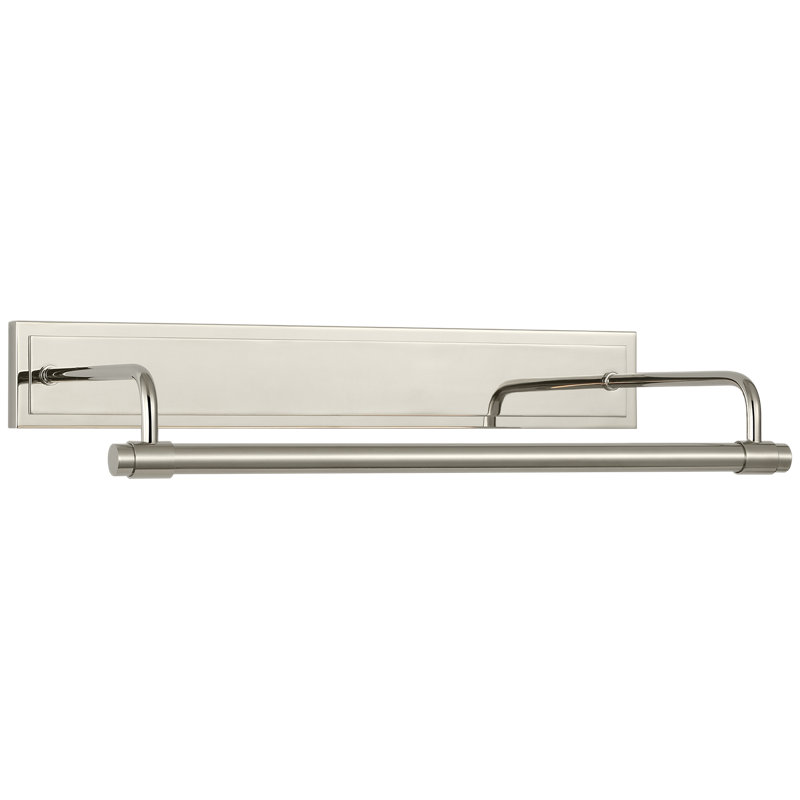 Thomas O'Brien Dimmable LED Wall Mount Picture Light, 1400 Lumens, Polished Nickel, 4" H x 18" W x 8.5" D