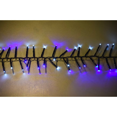 25' Long 760 count 3mm Cluster String Lights with Remote and Multi-Function Effects (RGB)
