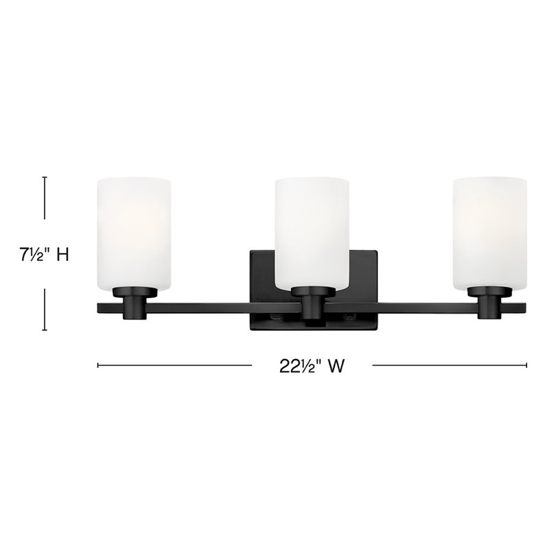 Karlie 3 - Light Vanity Light, Black