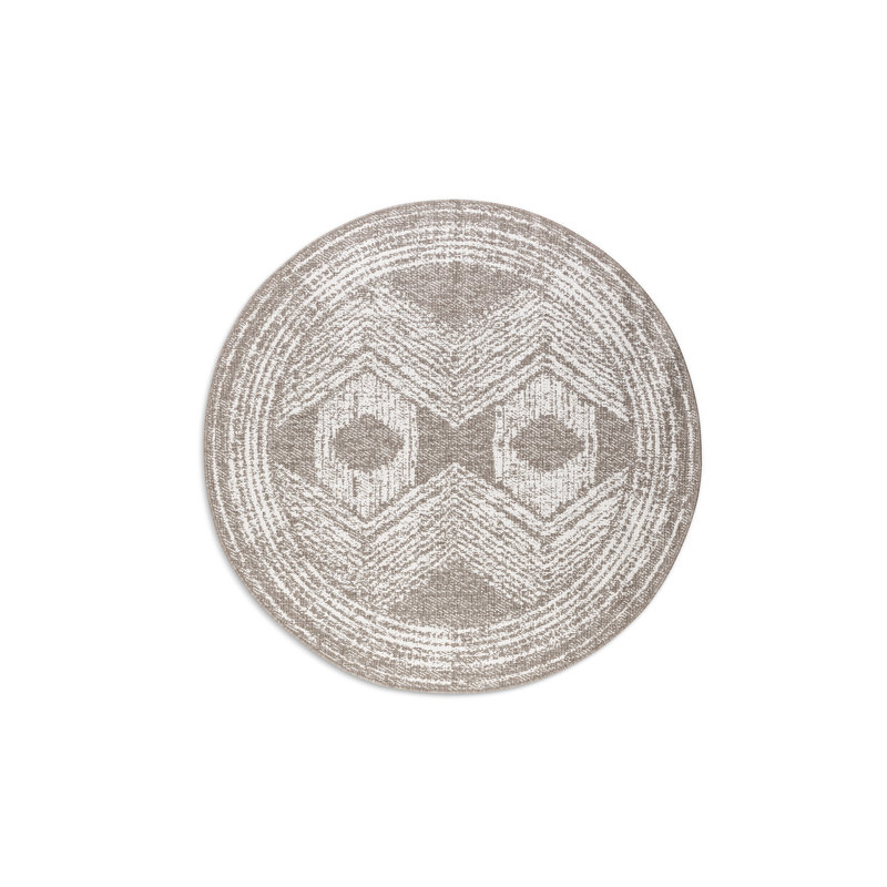 Round Dynamic Geometric Indoor / Outdoor Area Rug, Round 100cm
