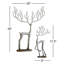 SET OF TWO CAST IRON DEER - WHITE